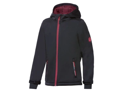 Куртка Softshell (софтшел) водоотталкивающая и ветрозащитная для девочки Crivit BIONIC-FINISH® ECO 358145 122-128 см (6-8 years) Черный