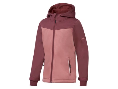 Куртка Softshell водовідштовхувальна та вітрозахисна для дівчинки Crivit BIONIC-FINISH® ECO 358145 122-128 см (6-8 years) бордовий