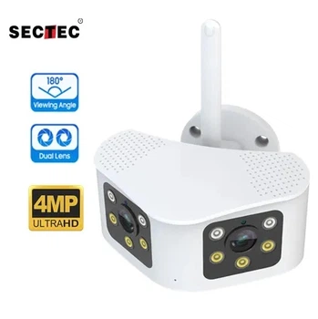 Широкоугольная ip камера 4mp wifi с углом обзора 180 град панорамная