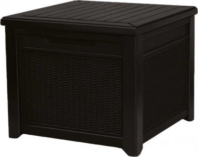 Стол-сундук Keter Cube Rattan 208 л Коричневый (7290106924840)