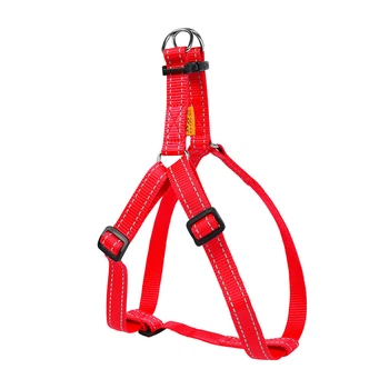 Шлея для собак DOG Extreme нейлоновая регулируемая красная светоотражающая размер L ширина 25 мм обхват груди 60-90 см для крупных пород немецких овчарок лабрадоров доберманов хаски 06683