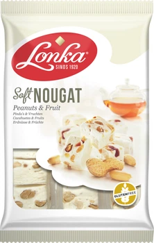 Конфеты Lonka Нуга с арахисом и кусочками фруктов 220 г (8713800133770)