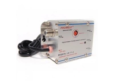 Усилитель домовой PROWEST LB-171-3 (IN 1 OUT 3 20dB) для кабельного и эфирного ТВ 220В 45-1000 МГц