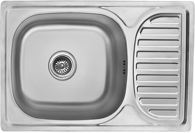 Кухонная мойка LEMAX 660х420х180 0.8 мм декор (LE-5011 DE)