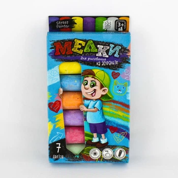 Набір крейд Danko Toys для малювання на асфальті, 7 шт. (107080)