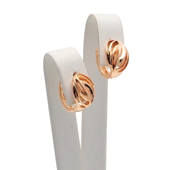 Серьги Xuping Jewelry "Спираль" позолота (054810)