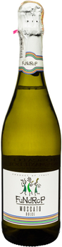 Ігристе вино Fundrop Moscato Vino Spumante Dolce біле солодке 9.5% 0.75 л (8008820169299)