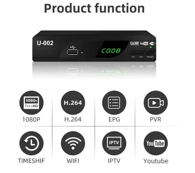 Цифровая приставка для телевизора Т2 с поддержкой Wifi U-002