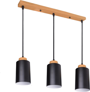 Люстра Brille BL-653S/3 E27 BK/Wood (27-103)