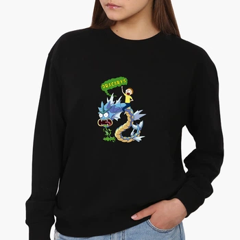 Свитшот женский Рик и Морти (Dracarys Rick and Morty) (8771-2083) Черный L