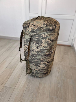Сумка баул-рюкзак влагозащитный тактический армейский военный 95 л Пиксель