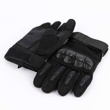 Тактические перчатки сенсорные с кастетом черные 2116b 2XL