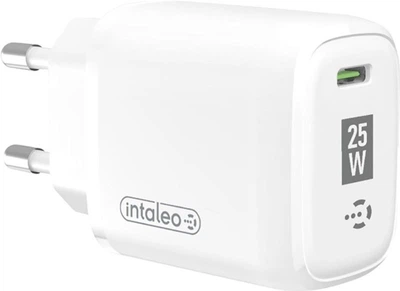 Сетевое зарядное устройство Intaleo TCGQPD125 USB Type-C 25W White