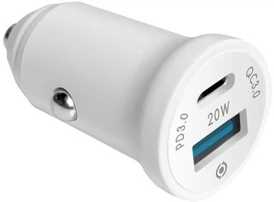 Автомобильное зарядное устройство Piko CC-302QP 2USB 3A/20W QC 3.0 Type-C PD White