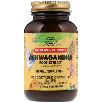 Ашваганда екстракт кореня Solgar (Ashwagandha) 400 мг 60 капсул SOL04104