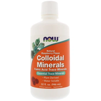Колоїдні мінерали Фульвової кислоти NOW Foods (Colloidal Minerals) 30 мл 946 мл зі смаком малини NOW01406