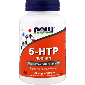 Амінокислота NOW Foods 5-HTP (5-Гідрокситриптофан) 100 мг 120 капсул NOW00106