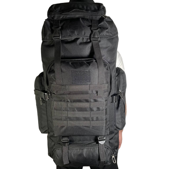 Тактичний Рюкзак CORDURA 1000D 80 л Чорний Штурмовий Військовий Без бренду