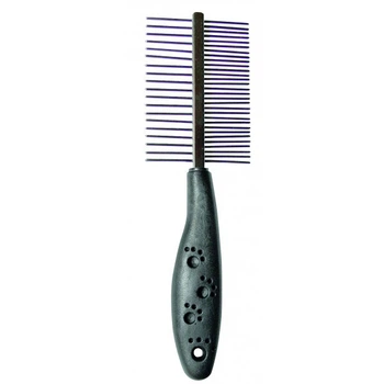 Гребень двухсторонний с пластиковой ручкой TatraPet Dog Salon 5*17 см