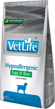 Sucha karma lecznicza dla psów Farmina Vet Life Hypoallergenic Egg & Rice dietetyczna karma dla alergików pokarmowych 2 kg (8010276025272)