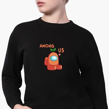 Світшот для дівчаток Амонг Ас Помаранчевий (Orange Among Us) (9509-2410) 122-128 см Чорний