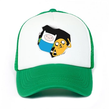 Кепка Тракер детская Время приключений Финн и Джейк пес (Adventure Time Finn & Jake the dog) (33404-1581-2) 52-57 см Зеленый