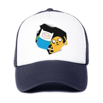 Кепка Тракер детская Время приключений Финн и Джейк пес (Adventure Time Finn & Jake the dog) (33404-1581-3) 52-57 см Темно-синий
