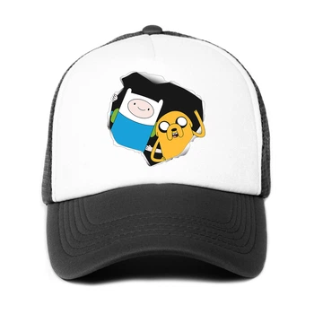 Кепка Тракер детская Время приключений Финн и Джейк пес (Adventure Time Finn & Jake the dog) (33404-1581-1) 52-57 см Черный