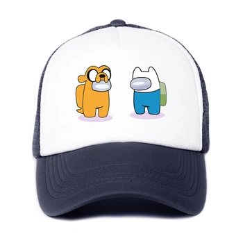 Кепка Тракер дитяча Амонг Ас Час Пригод Фінн та Джейк пес (Among Us Adventure Time Finn & Jake the dog) (33404-2414-3) 52-57 см Темно-синій