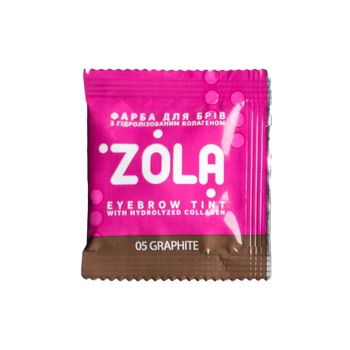 Фарба для брів із колагеном у саші Eyebrow Tint With Collagen 5ml Zola графіт