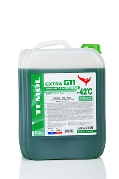 Антифриз TEMOL EXTRA G11 GREEN 10л (Готова рідина)