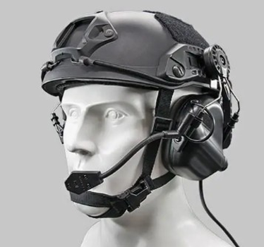 Навушники активні шумоподавлюючі Earmor М32Н Чорний (Black) з кріпленням під шолом