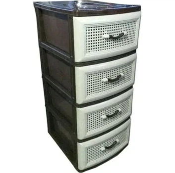 Комод пластиковый 10045 GiantXL 4 яруса Бежевый