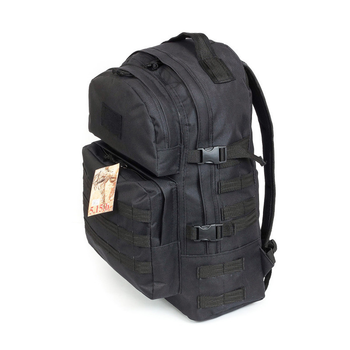Тактический походный супер-крепкий рюкзак 5.15.b на 40 литров Черный с поясным ремнем