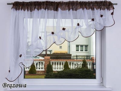 Штора-вуаль Verona Norway 135 х 400 см (0645760647739Br) коричневий