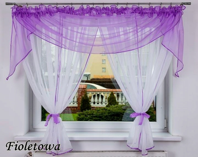 Штора-вуаль Verona Kolonia 150 х 400 см (0645760868219V) фіолетовий