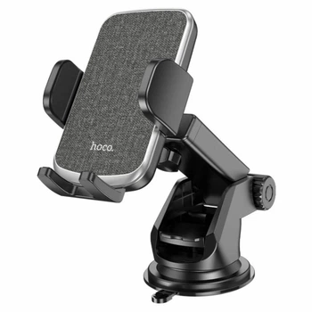 Автотримач для телефона HOCO CA95 Polaris push-type telescopic suction cup car holder Black (6931474758514)