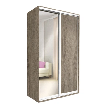 Шкаф-купе двухдверный двухсекционный Modern 120х60х210 см Дуб винтаж (ДСП + Зеркало)