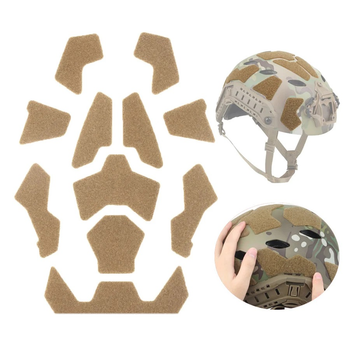 Панели липучки Velcro для каски шлема - 11 шт, Койот (150580)
