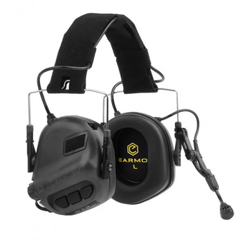 Навушники Активні тактичні з гарнітурою мікрофоном Opsmen Earmor M32 Чорний (150210)