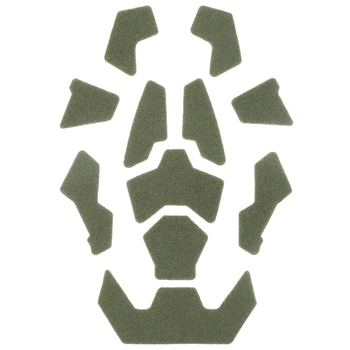 Панелі липучки Velcro для тактичного шолома - 11 шт, Хакі (150570)