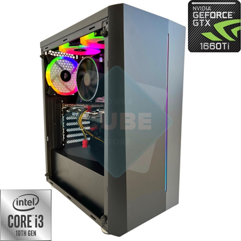 Компьютер PowerCube G02-1 (Intel Core i3-10100F / 16Gb / GeForce GTX 1660 Ti 6Gb / SSD 480Gb / 500W)