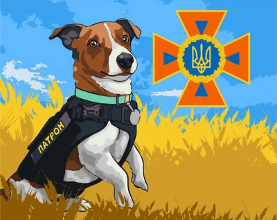 Алмазна Мозаїка на Підрамнику SHLab Пес Патрон Вишивка SH-30442 40x30 см (Повна Викладка) (30442)
