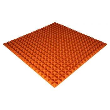 Панель из акустического поролона Ecosound Pyramid Color 30 100х100 см Оранжевый