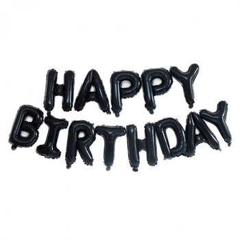 Фольгированные Надувные Шары&nbsp;HAPPY BIRTHDAY Черный