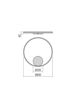 Бра Redo ORBIT AP/PL LED 42W 3000K D600 INDIRECT LIGHT SAND WHITE (4.1.2)-DALI 01-1704-DALI