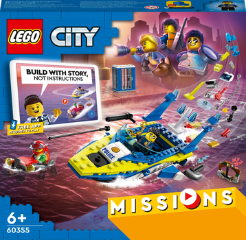Конструктор LEGO City Missions Детективні місії водної поліції 278 деталей (60355)