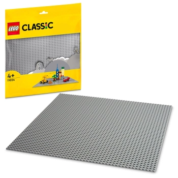 Конструктор LEGO Classic Сіра базова пластина 1 деталь (11024)