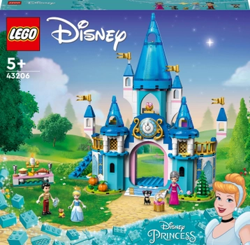Zestaw klocków LEGO Disney Princess Zamek Kopciuszka i księcia z bajki 365 elementów (43206)