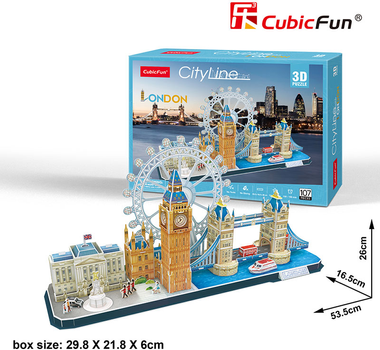 Тривимірна головоломка-конструктор Cubic Fun City Line Венеція (6944588202699)
